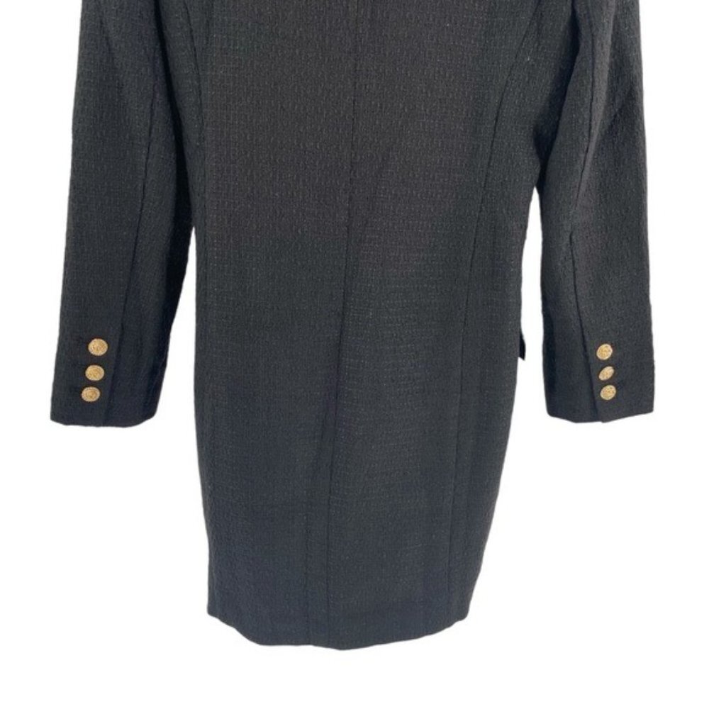 Pomander Place | NEW Black Tweed Keira Long Sleeve Mini Dress Size XL - Picture 10 of 12